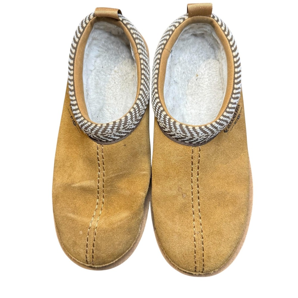 Koolaburra By UGG Slippers Mens Size 7 Brown Suede Faux Fur Lined Comfort